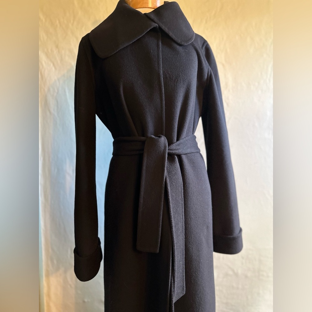 MARC JACOBS 100% CASHMERE DRESS COAT - Vintage - Size 8 - Black - Trench - Full